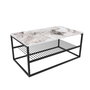 Hanah Home Mesa de café Asude - Blanco y Negro